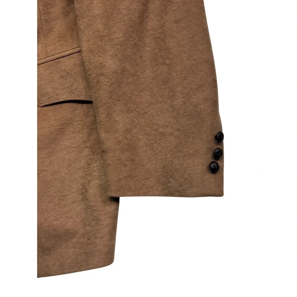 vtg Pagano West 50L Brown Western Moleskin Blazer Jacket Sport Coat Faux Suede